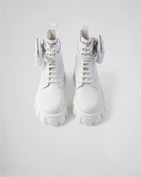 prada removable sole|White Monolith Leather And Re.